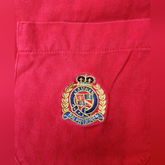 Ralph Lauren Red button down shirt size M - Picture 3 of 4